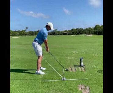 #rorymcilroy working with The Swing Plane Perfector  #swingplaneperfector #golfdrills #masters