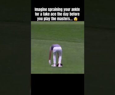 Tony Finau makes an ace, celebrates backwards, wrecks his ankle… then plays masters & comes 10th!