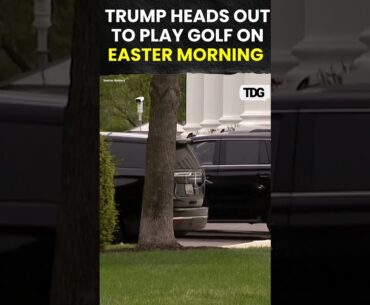 #donaldtrump | Donald Trump heads out to play golf on Easter morning #viral #shorts
