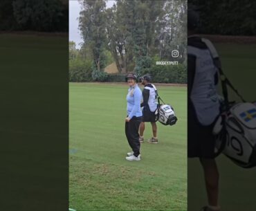 Ingo Lindblad of the LPGA laughs off her slice and Pars the hole. #lpga #golf #humor