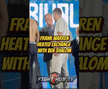 HEATED Frank Warren PUSHES Chris Eubank’s promoter Ben Shalom!