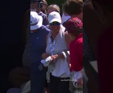 Billy Horschel signs spectator's leg after being hit by his tee shot! 😅 #shorts