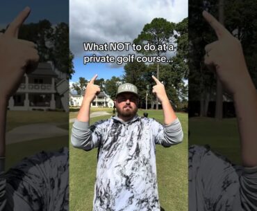 You NEVER wanna do this at a private golf course #golf #golfcourse #golfcoach #golflesson #golfswing