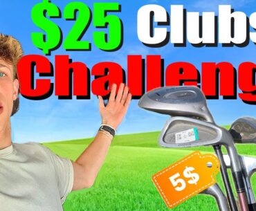Can I Play Golf W/ $25 THRIFT STORE Clubs! | Shocking Results! #golf #challenge