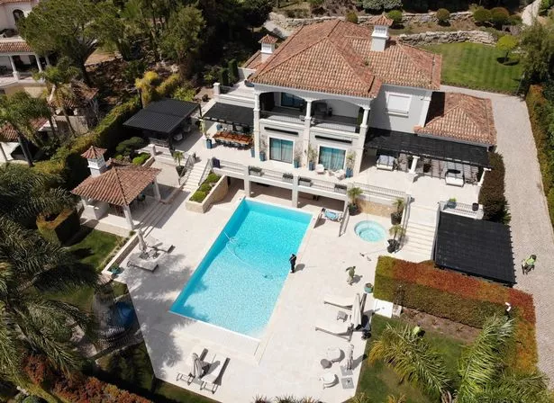 The stunning property features a swimming pool