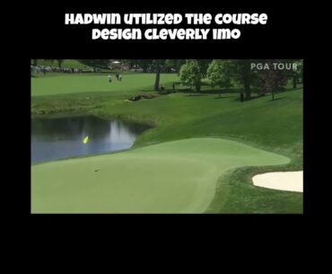 Adam Hadwin Hits Clever Approach Shot! #golf #adamhadwin #pgatour