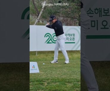 Seungsu HAN(USA) 어께너비 보다 약간 넓은 스탠스로 완만한 다운 블로를  #골프 #golf #골프스타 #아름다운골프장 #골프스윙 #골프레슨