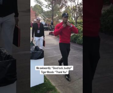 This awkward interaction with Tiger Woods 😂 #shorts