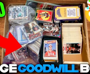 I PAID $50 FOR SPORTS CARDS BOX FROM GOODWILL…WORTH IT?!