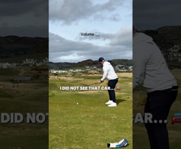 ⛳️ Who’s Fault Would It Have Been?🚗 #golf #golfswing #golfer #car
