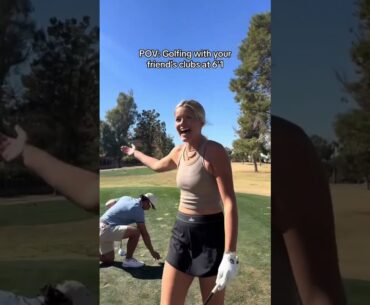 That’s not a men’s standard… 😂 #golfgirl #golf #tallgirl