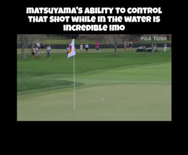 Hideki Matsuyama Hits Unbelievable Shot While Standing in Water! #golf #hidekimatsuyama #pgatour