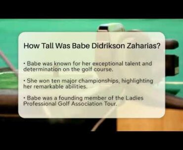 How Tall Was Babe Didrikson Zaharias? - The Golf Xpert