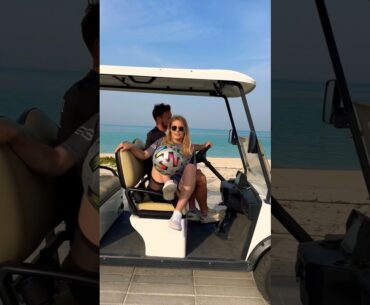 Soccer tricks on the golf cart ⚽️⚽️⚽️😅😅😅 #aguska #girlpower #soccergirl #aroundtheworld #football