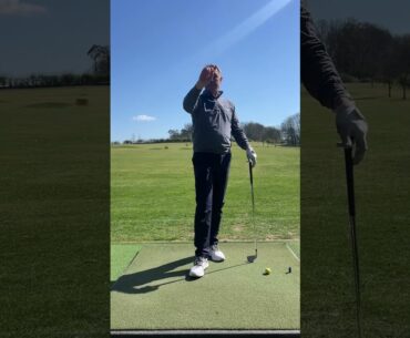 Stop standing up in your golf swing,  This Golf Drill shows you how. #golftips #golfdrills #golf