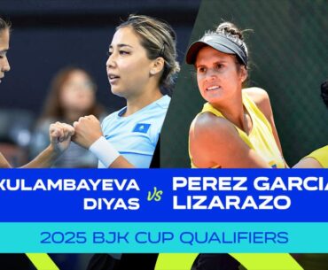 Diyas/Kulambayeva (KAZ) v Perez Garcia/Lizarazo (COL) | 2025 BJK Cup Qualifiers | Match Highlights