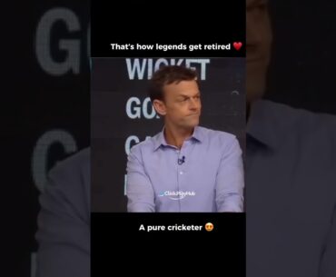 Adam Gilchrist About His Retirement #shorts #cricket