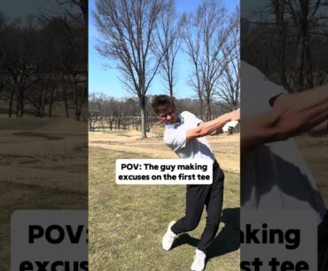 Golfers making Excuses on the First Tee