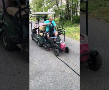 The project before the project 😂 #funny #golfcart #laugh #grandma #grandparents