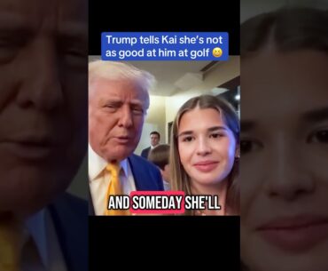 Trump tells Kai she’s not as good at him at golf 😆 #trump #donaldtrump #maga #funny #lol #kaitrump