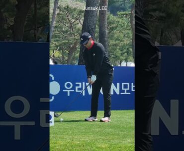 Junseok Lee(AUS) 이준석 프로 다운스윙 때 왼쪽 다리와 힙이 견고하게 지지하는 스윙, 우리금융 챔피언십  #골프스타 #골프 #골프스윙 #아름다운골프장 #골프레슨