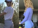 Paige Spiranac shows off her fitness gains in side-by-side pictures.