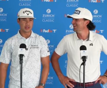 Isaiah Salinda and Kevin Velo Friday Flash, leaders Zurich Classic of New Orleans 2025