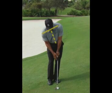 Tiger Woods Chipping on uneven lie