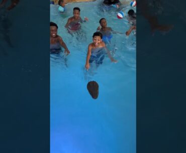 Dad makes kids get out of pool after seeing a alligator #shorts