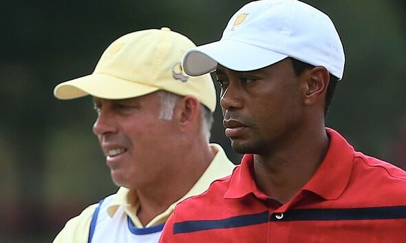 Tiger Woods and Steve Williams