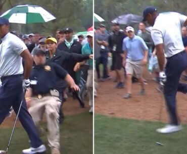 Tiger Woods was tackled by Masters security guard and limped away from scene | Golf | Sport