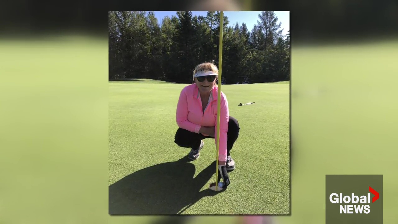 Click to play video: 'Edmonton woman sinks 2 holes-in-one during same round of golf'