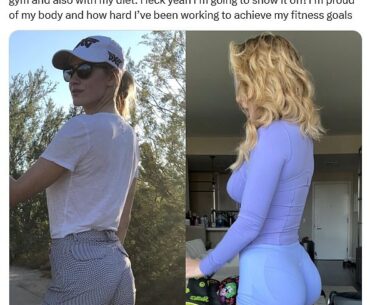 Paige Spiranac showed off her body transformation to respond to a troll in her comments