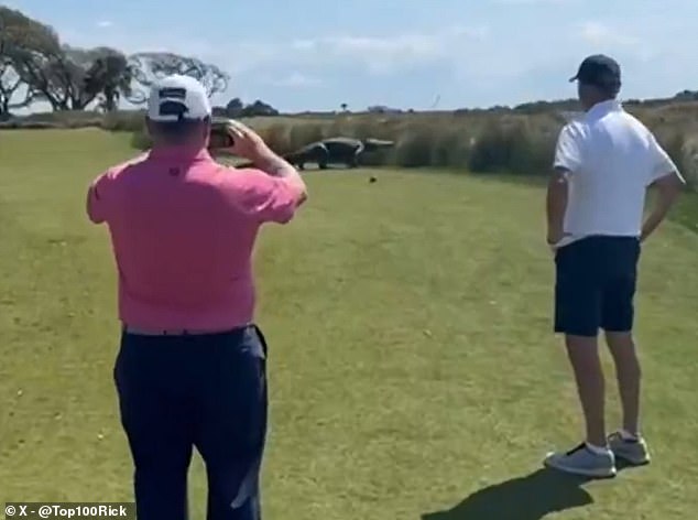 The viral footage has left golfers across the world shocked by the incident