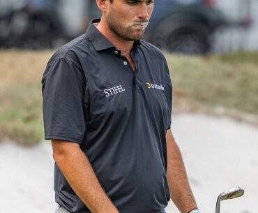 Ryan McCormick decided to put tape over his mouth to stop him melting down on the course