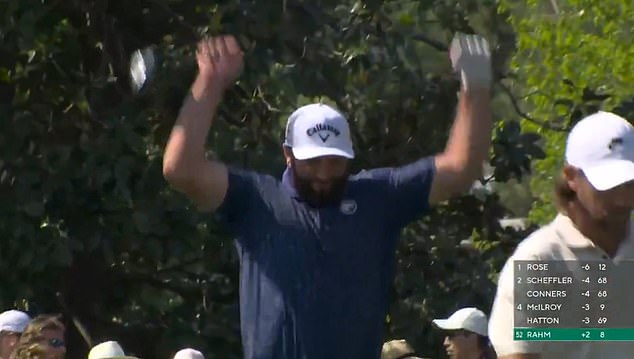 He startled patrons by attempting to snap his club in half when he sliced a shot into the trees