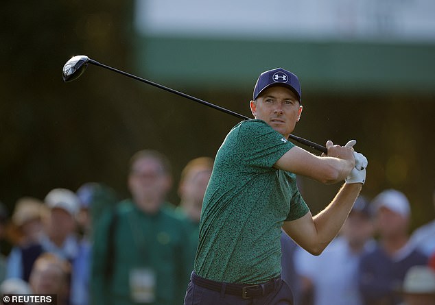 Spieth was caught swearing after his shot clipped a tree on the 18th during the Masters