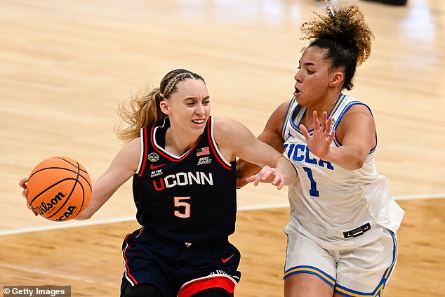 Trump and her friend Emma watched Paige Bueckers and the UConn Huskies take down UCLA