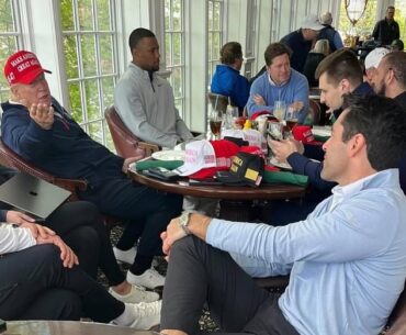 Saquon Barkley and President Donald Trump were seen spending time together on Sunday