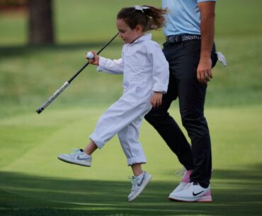 Watch: Adorable scenes at Augusta as Rory McIlroy’s four-year-old daughter Poppy drains 30-foot putt during Par 3 tournament