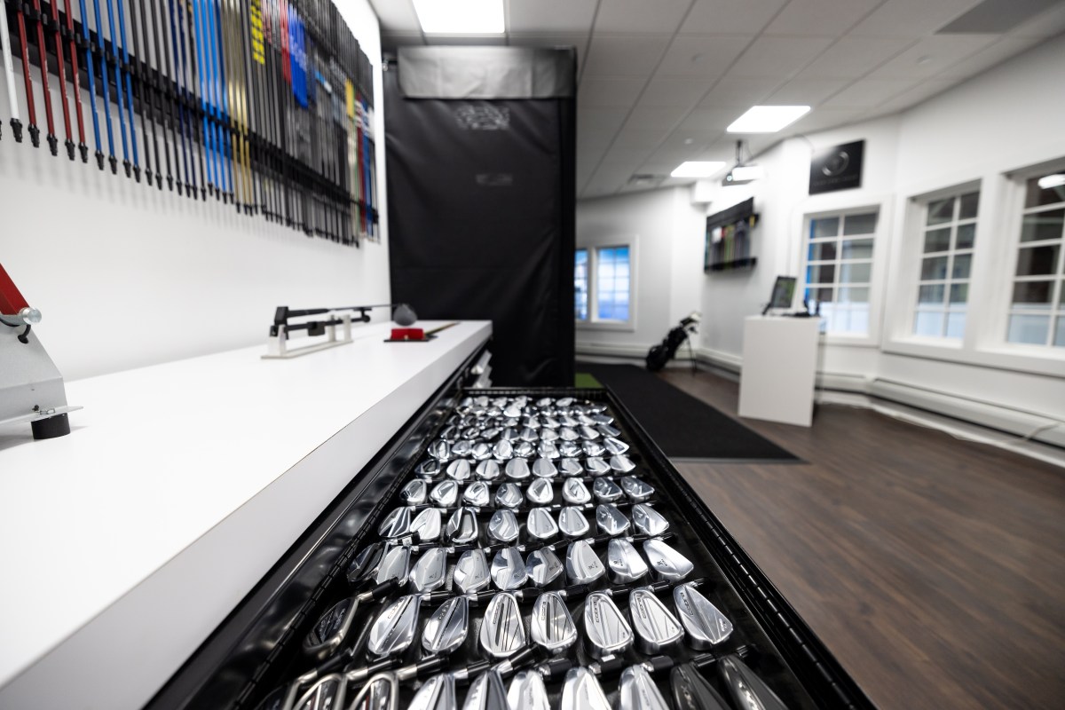 a draw of club heads at True Spec Golf.