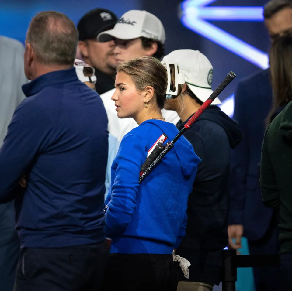 President Donald Trump's granddaughter Kai Trump attends a TGL match between Jupiter Links GC and Boston Common at the SoFi Center on January 27, 2025, in Palm Beach Gardens, Florida.