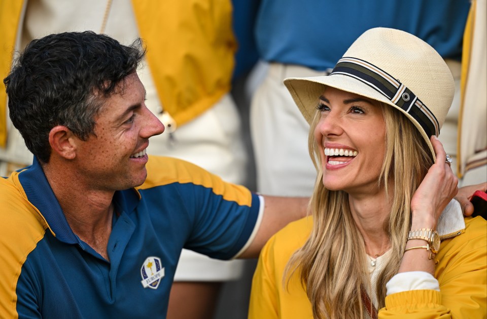 Rory McIlroy and his wife Erica Stoll at the Ryder Cup.
