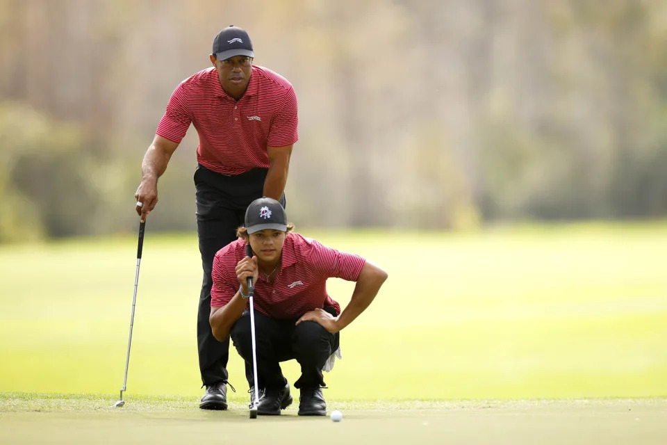 Tiger Woods, Charlie Woods (Mike Ehrmann / Getty Images)