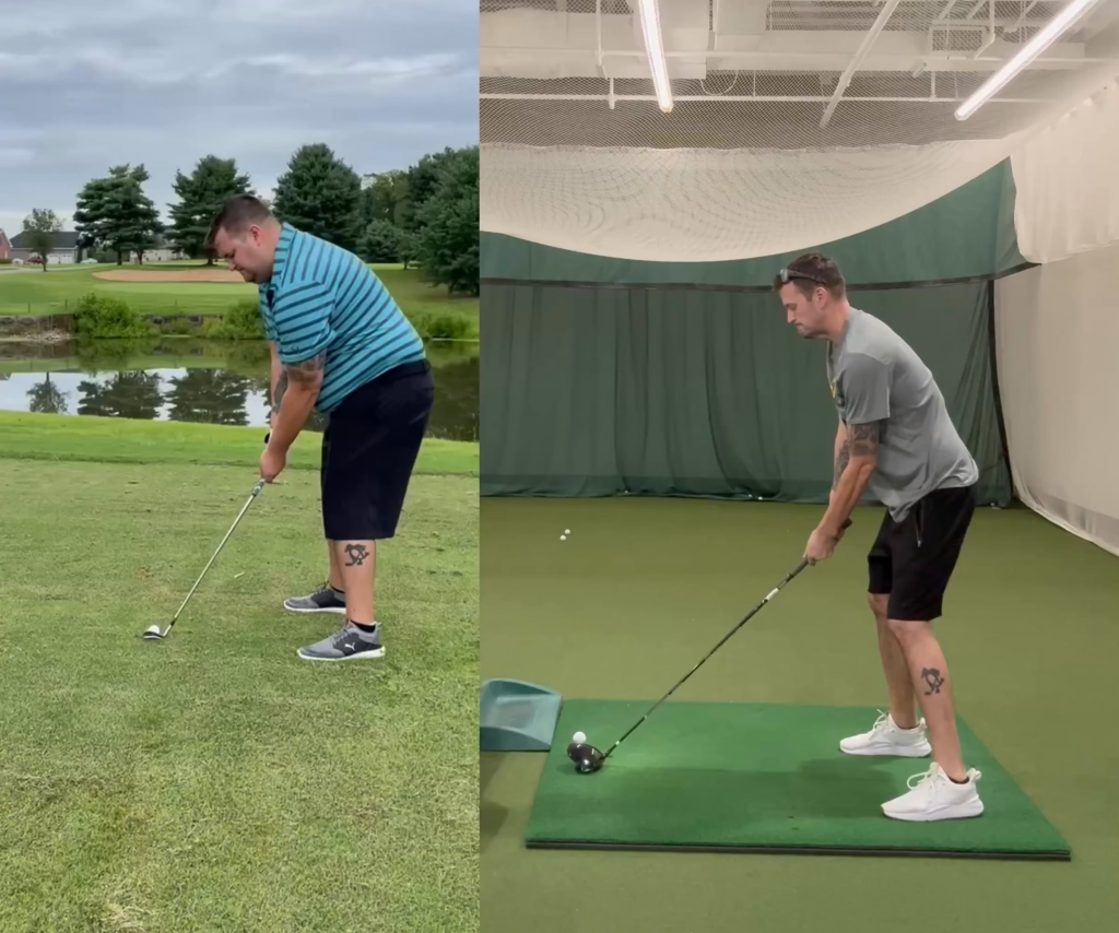 I lost 160 pounds, here is a side by side comparison of my swing