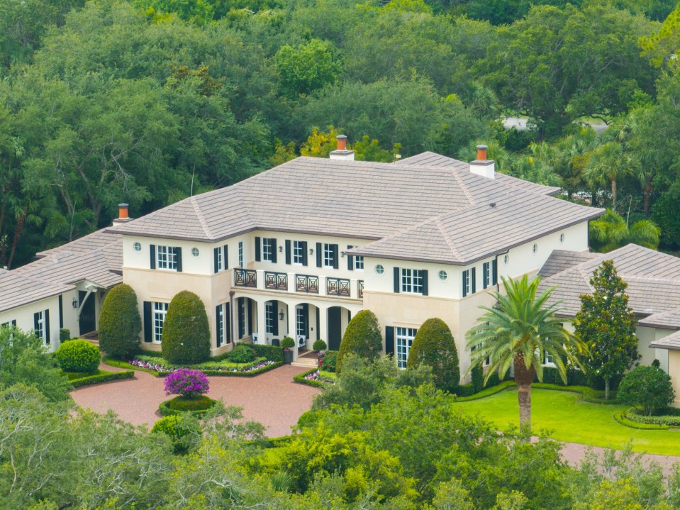 Aerial view of Rory McIlroy's Florida mansion.