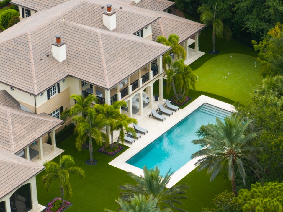 Aerial view of Rory McIlroy's Florida mansion.