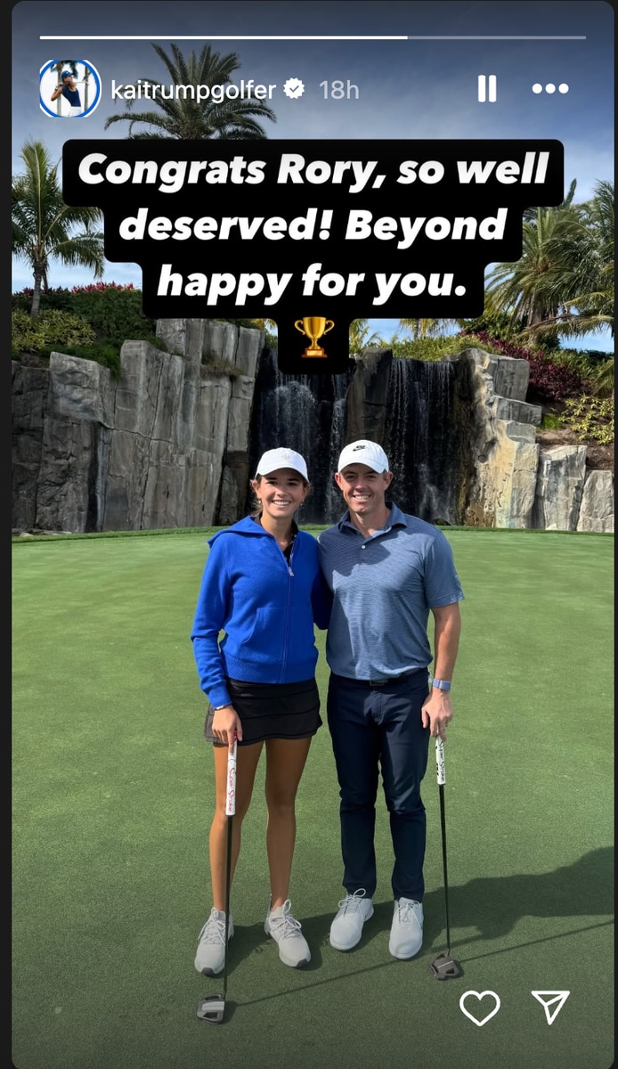 Kai Trump congratulated Rory McIlroy on his Masters win