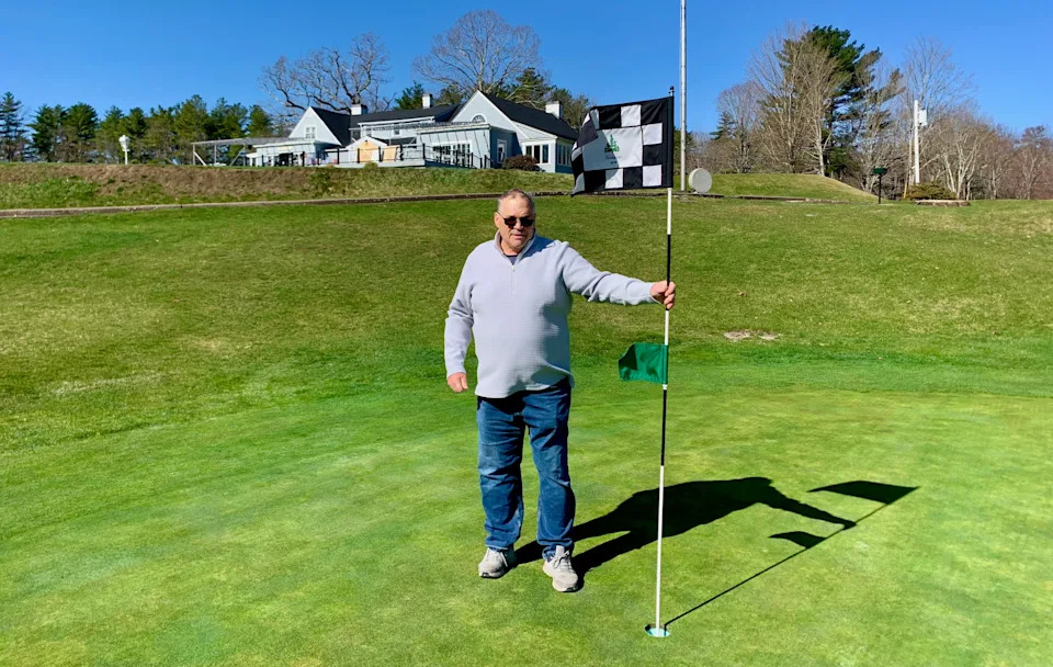 New Cohasse CC owner Ken Uracius stands on the third green.