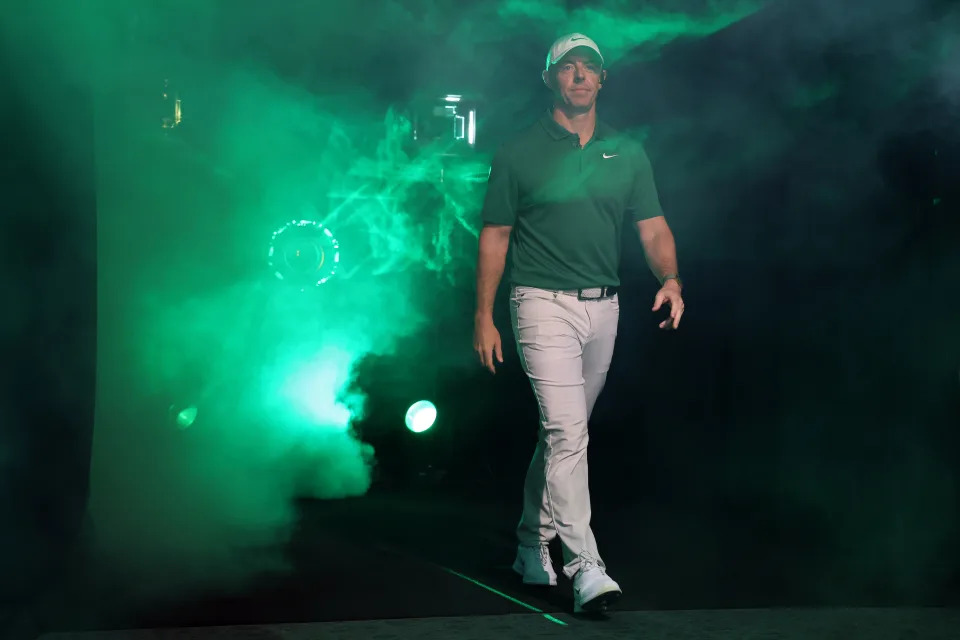 Rory McIlroy made his TGL debut on Monday. (Megan Briggs/TGL/TGL via Getty Images)
